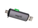 LECTOGRABADOR NISUTA DE TARJETAS DE MEMORIA MULTIFUNCION CON CONECTOR NISUTA  USB C, USB 3.0 Y CARCAZA DE ALUMINIO
