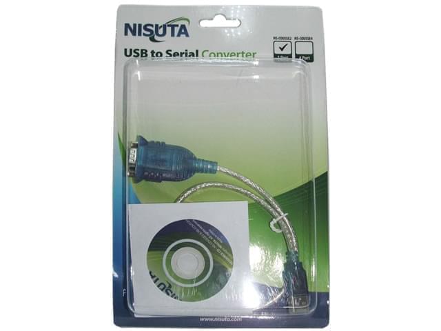 CONVERSOR NISUTA USB A SERIE RS232 CHIP PROLIFIC
