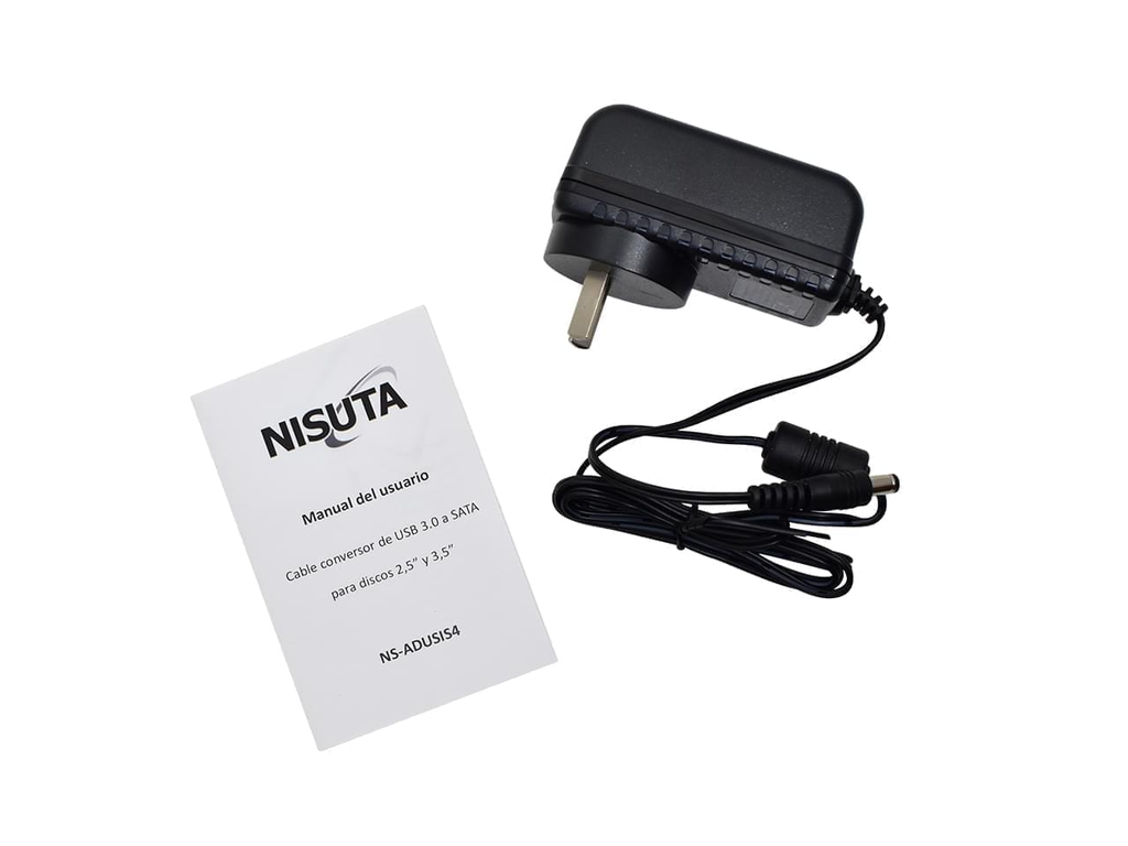 CONVERSOR NISUTA USB 3,0 A SATA 2,5&quot; Y 3,5&quot; CON FUENTE DE ALIMENTACION