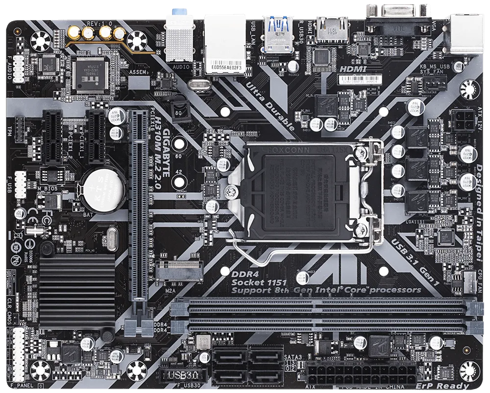 MOTHERBOARD GIGABYTE H310M M.2 2.0 S1151 DDR4 