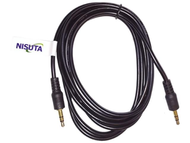 CABLE NISUTA AUDIO STEREO 3.5MM M-M 1.8M