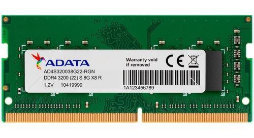 MEMORIA ADATA 8GB 2666Mhz SODIMM 1.2v