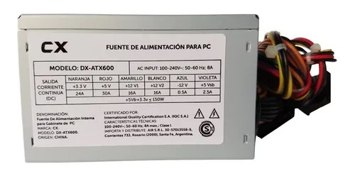 FUENTE CX/MLOGIX 600W  ATX600 P/GAB SLIM  OEM