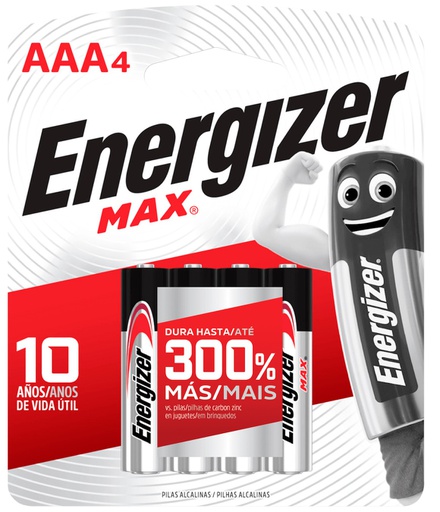 [922674] PILAS ALCALINAS ENERGIZER MAX AAA E92 BLISTER X4