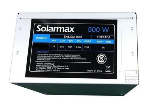 [KC-CDA-600] FUENTE DE PC SOLARMAX ATX 600 WATTS