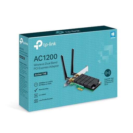 [ARCHER T4E] PLACA RED PCI-E TP-LINK ARCHER T4E AC1200 DUALBAND