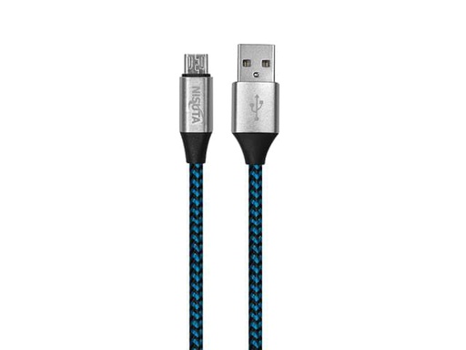 [NSCATEMI] CABLE MICRO USB DE 1M DE 2.4A CON MALLA DE TELA