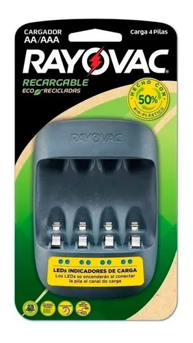 [PSECO-USB] CARGADOR RAYOVAC ECO 2.5HS HASTA 4 PILAS USB